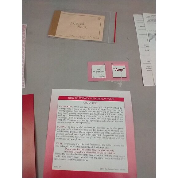 Amy Little Women Porcelain Doll Figurine With Box Ashton-Drake Galleries - Picture 6 of 9